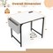 Costway 32" Meeting Room Desk Set of 2/4/6 with Charging Station & Headphone Hook Metal Frame White